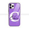 Purple Name Initial's Glossy Phone Cover