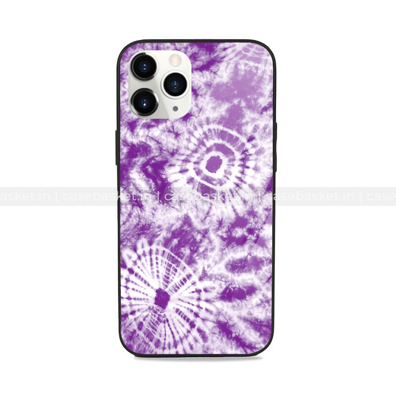 Plum Tye Dye Glass Phone Cover