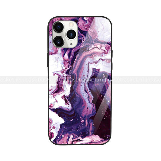 Purple Abstract Glass Phone Cover