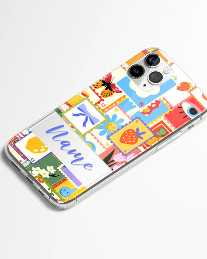Happy Stamps Transparent Silicone Phone Cover