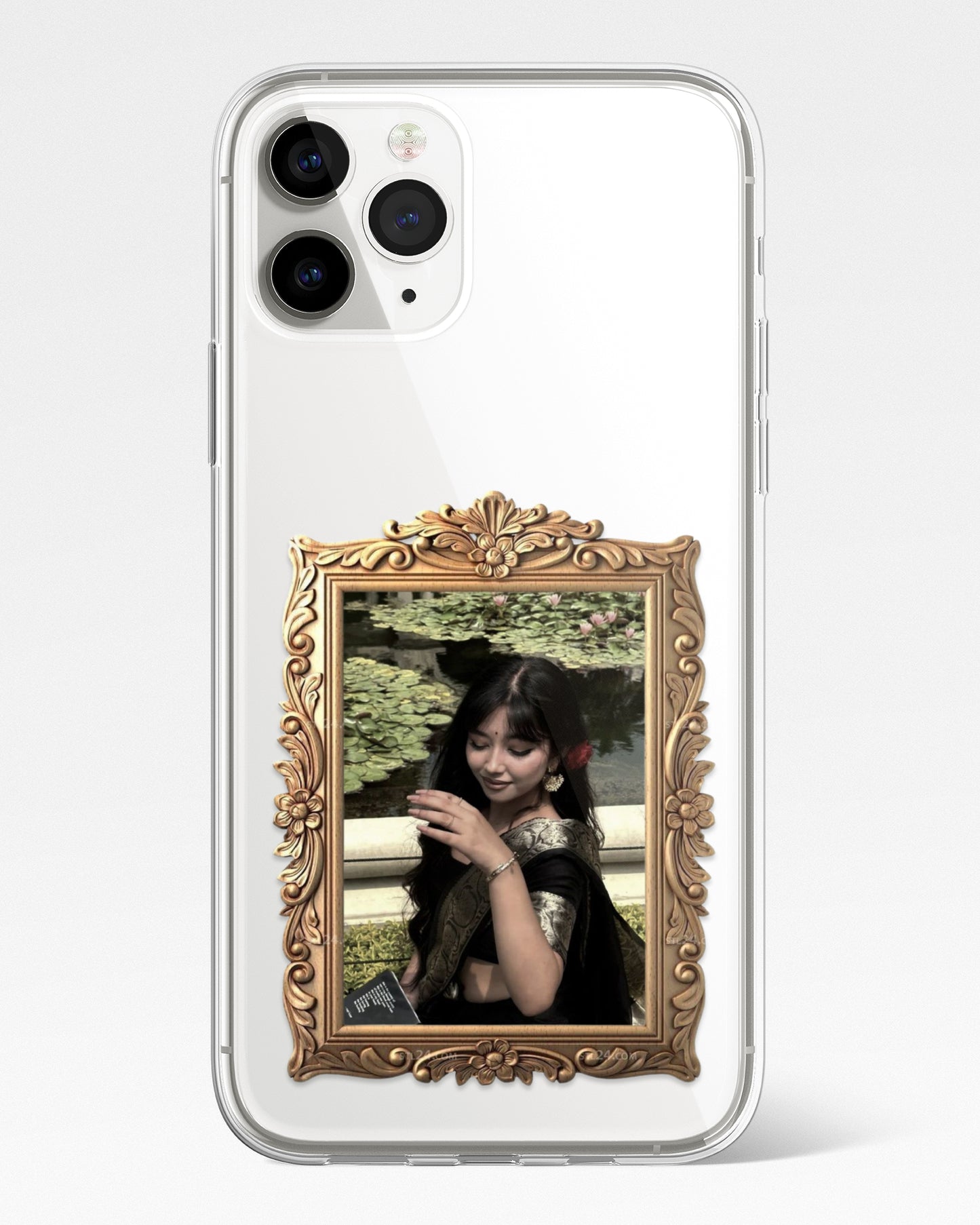 Golden Frame Transparent Silicone Cover