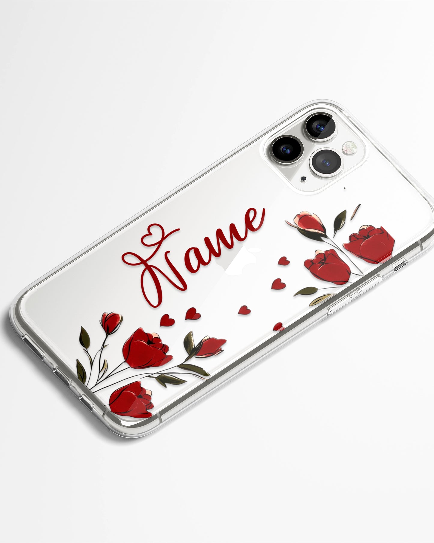 Scarlet Roses Transparent Silicone Phone Cover