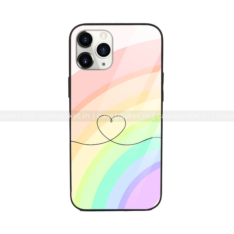 Rainbow Heart Glossy Phone Cover