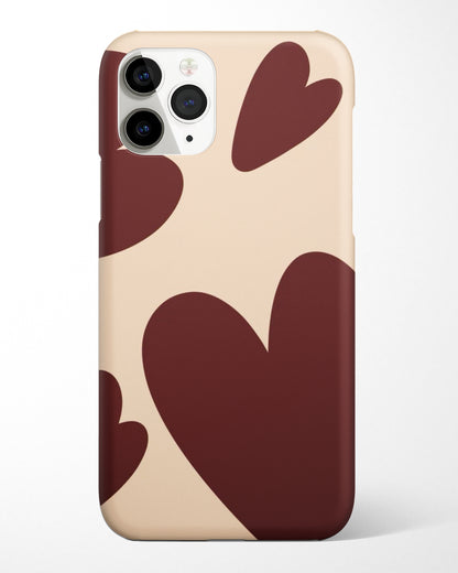 Velvet Cocoa Heart Phone Cover
