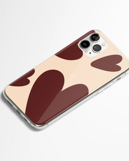 Velvet Cocoa Heart Phone Cover