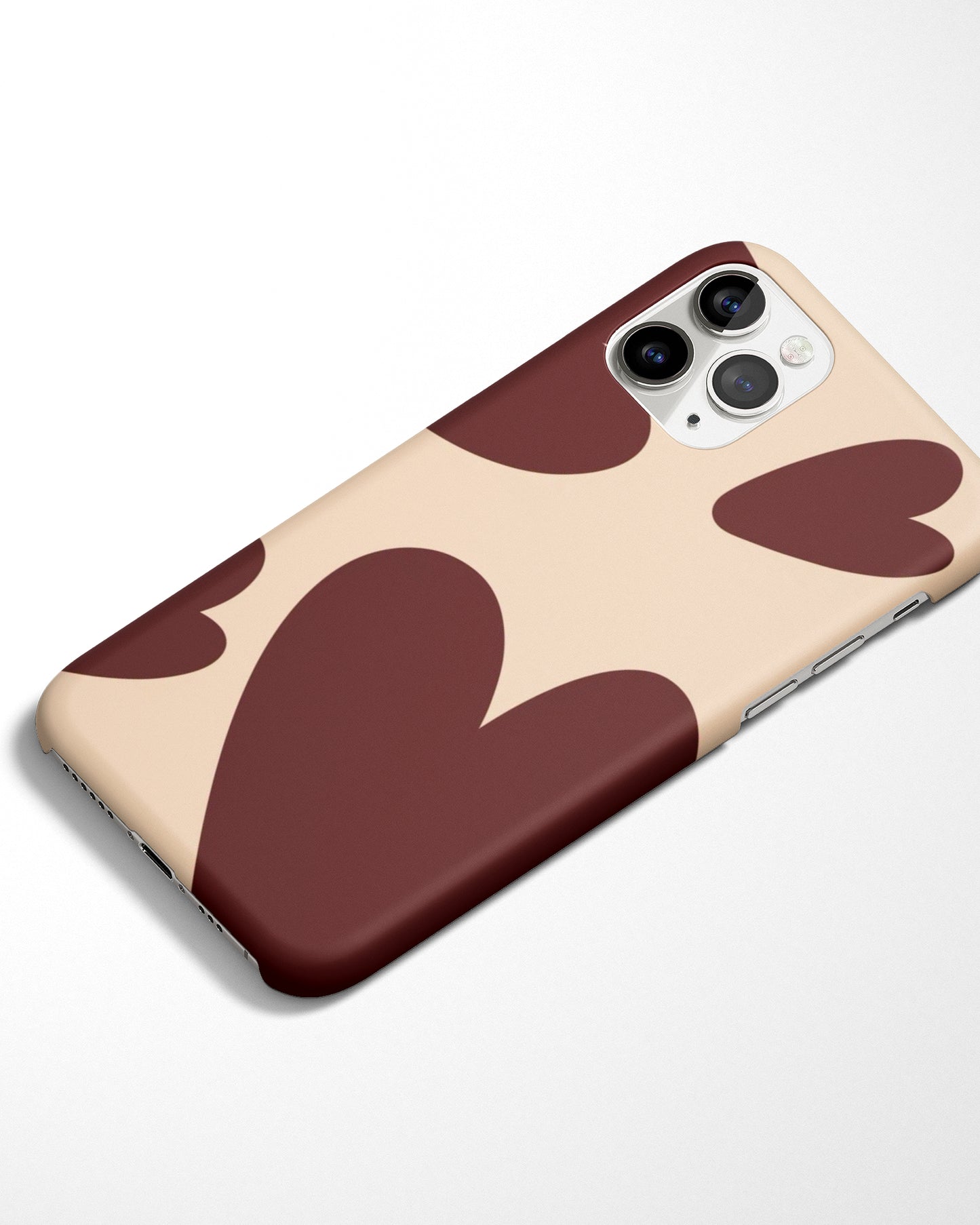 Velvet Cocoa Heart Phone Cover