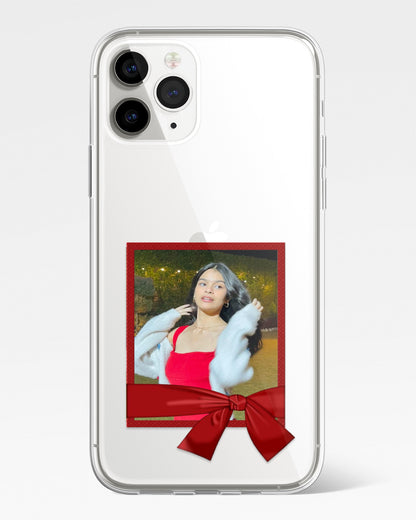 Vine Ribbon Polaroid Frame Transparent Silicone Cover