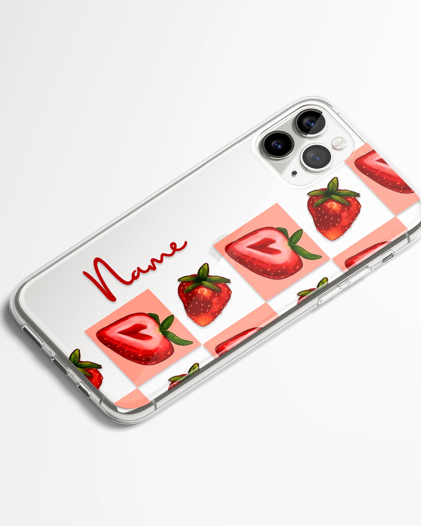 Sweet Berry Tiles Transparent Silicone Phone Cover