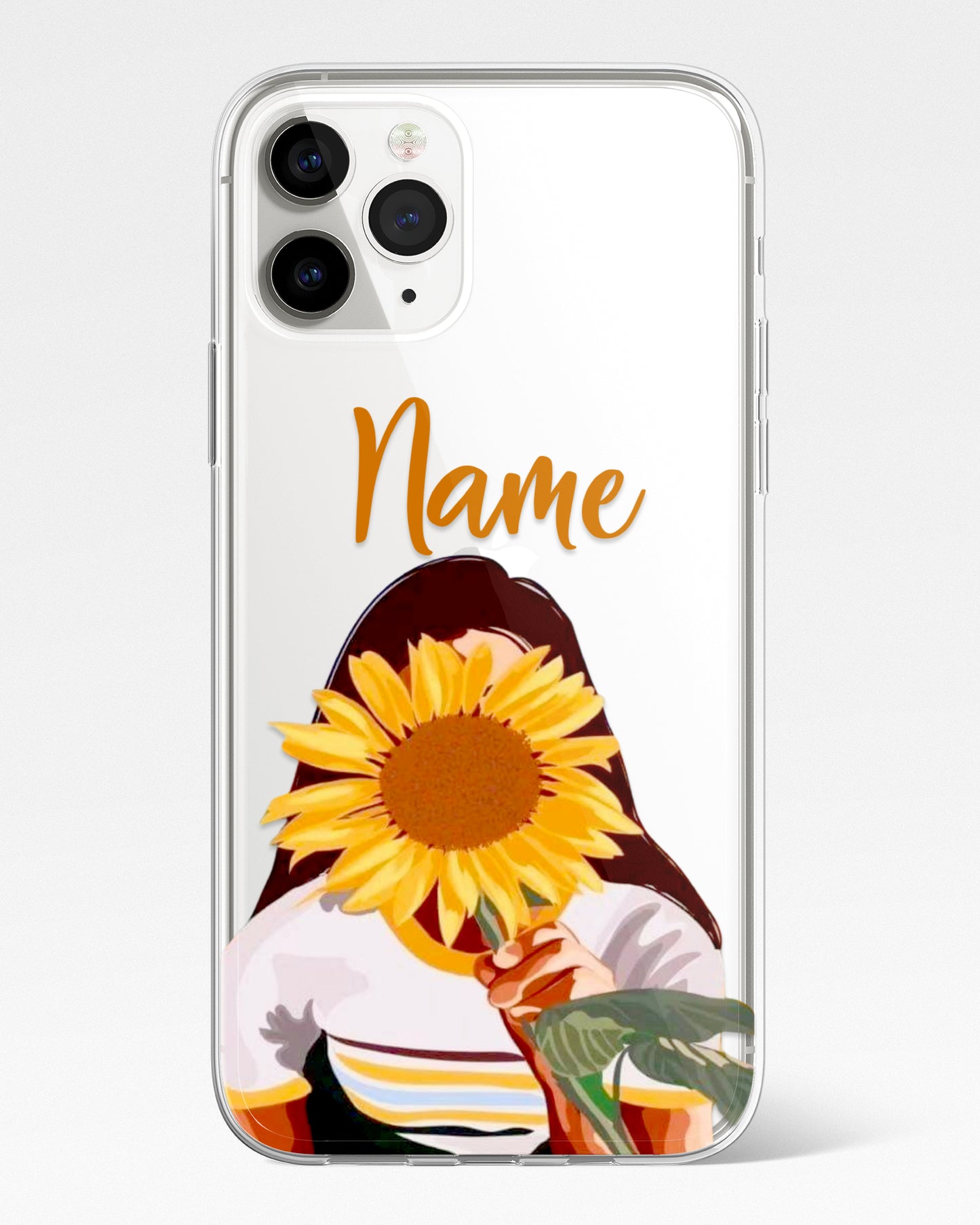 Golden Petals Transparent Silicone Phone Cover