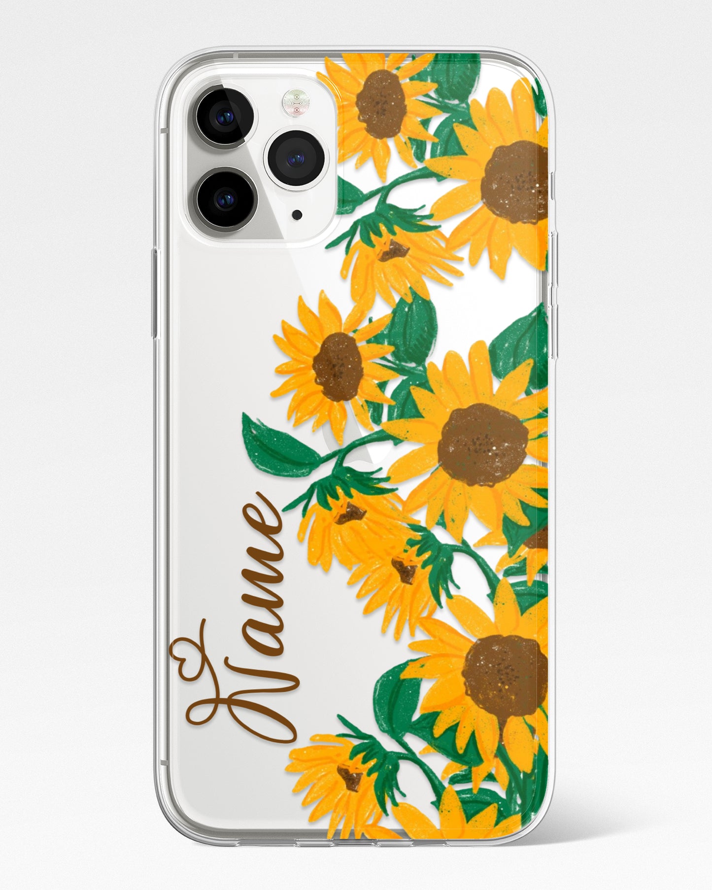 Sunlit Sunflowers Transparent Silicone Phone Cover