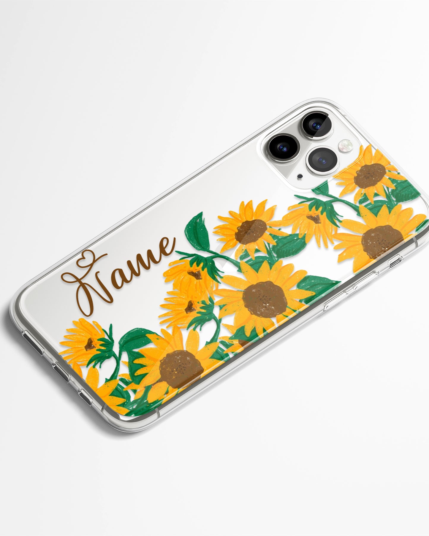 Sunlit Sunflowers Transparent Silicone Phone Cover