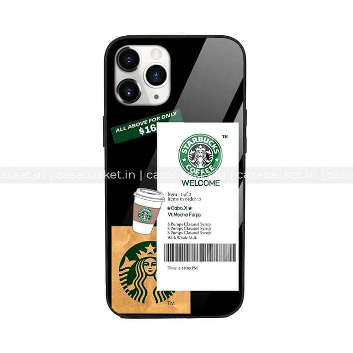 Starbucks Coffee Time Glass Phone Cover