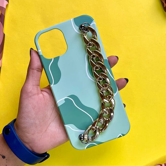 Green Wobble Golden Chain Phone Cover