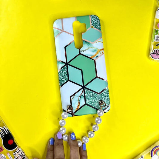 Green Geometric Pearl Phone Cover