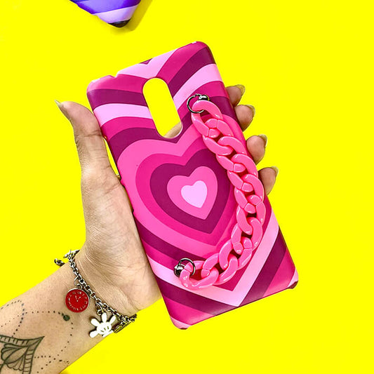 Y2K Pink Chain Phone Cover