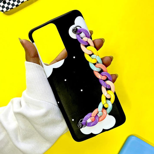 Black Sky Rainbow Chain Phone Cover