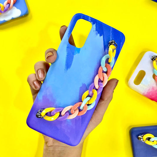 Blue Aura Rainbow Chain Phone Cover