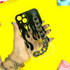 Flame Silver Chain Silicone Phone Cover