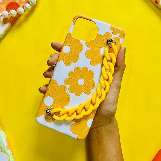 Golden Blossoms Yellow Chain Phone Cover