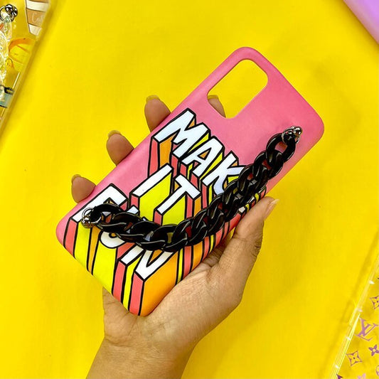 Make It Fun Black Chain Phone Cover