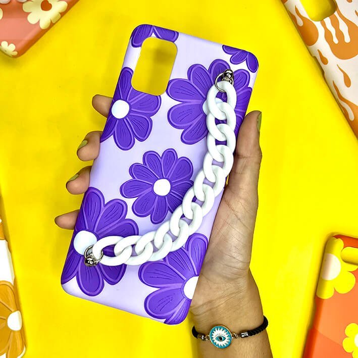 Purple Haze White Chain Phone Cover