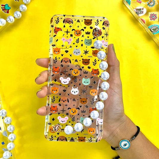 Fuzzies & Woofies Transparent Pearl Phone Cover